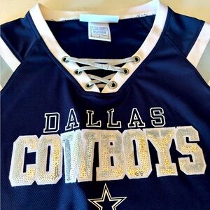 Dallas Cowboys lace neck shirt.